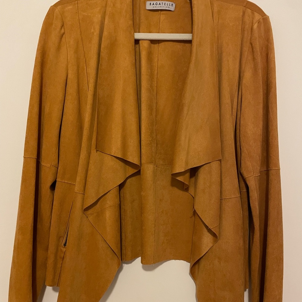 Bagatelle Women's Camel Suede Blazer